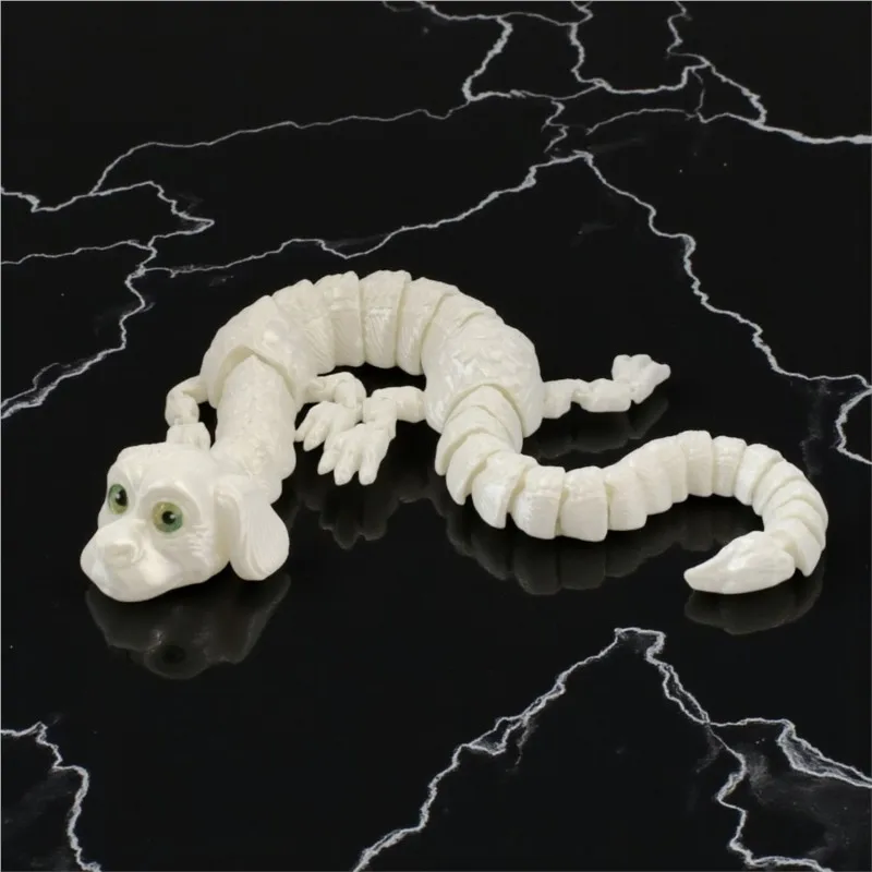 3D Printed Dog Dragon Rotatable Articulated Dog Dragon Joint Mobility Simulation Animal Model Desktop Ornament Home Decor Gift