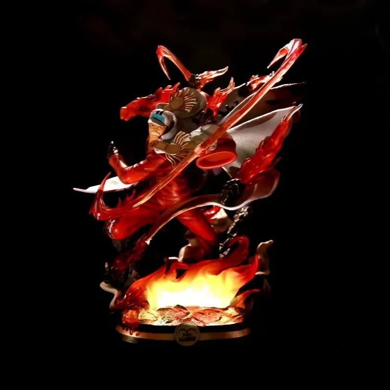 ONE PIECE GK oversized, burning wind, general Akagu, battle scene, statue, luminous, figure model