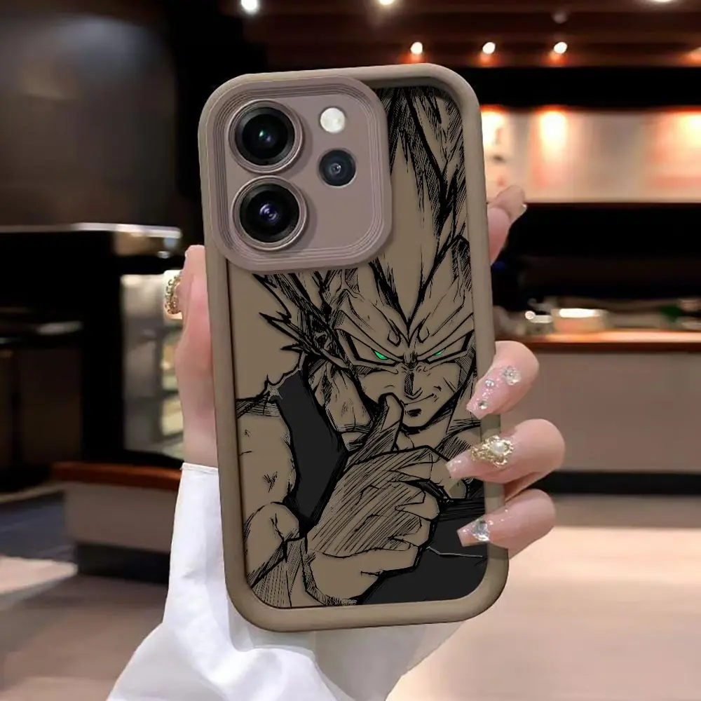 Funda de teléfono para MOTO G06 G52 G35 G53 G54 G56 G60 G75 G84 G85 G86 G100 E32 E40 EDGE 40 50 60 70, funda de Anime D-Dragon Ball Z Vegeta