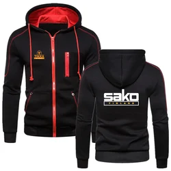 Tikka By Sako Finland Firearms Logo 2022 Men's New Multi-zip Hooded Casual Long Sleeve Sweatshirts Sportswear Zipper Hoodie Tops