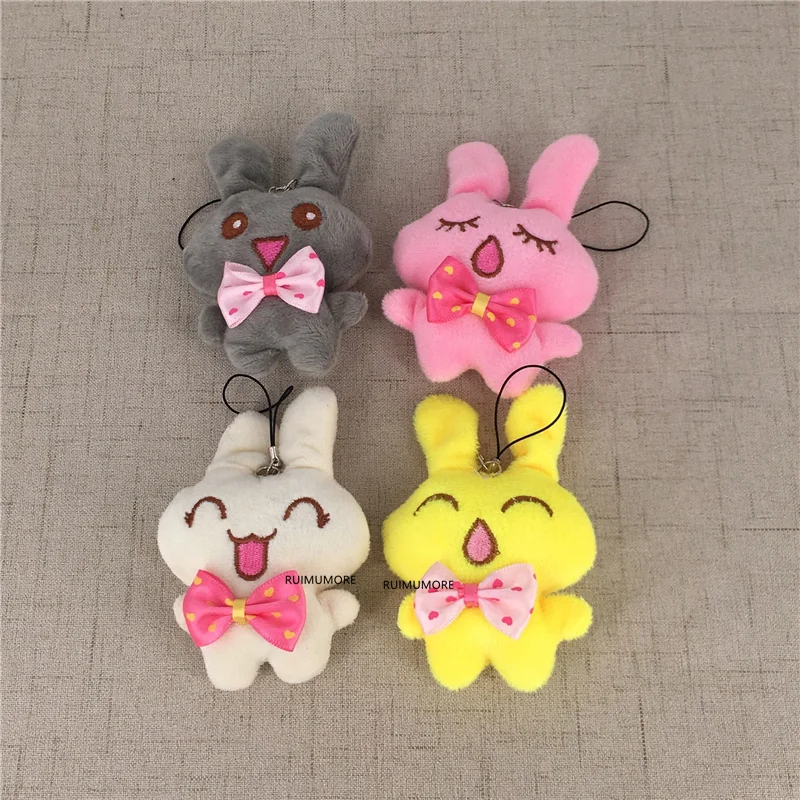 9cm Soft Stuffed Rabbit Plush Toys Mini Bow-tie Sitting Bunny Dolls Small Gift for Party Wedding Keychain Pendant Doll Girts