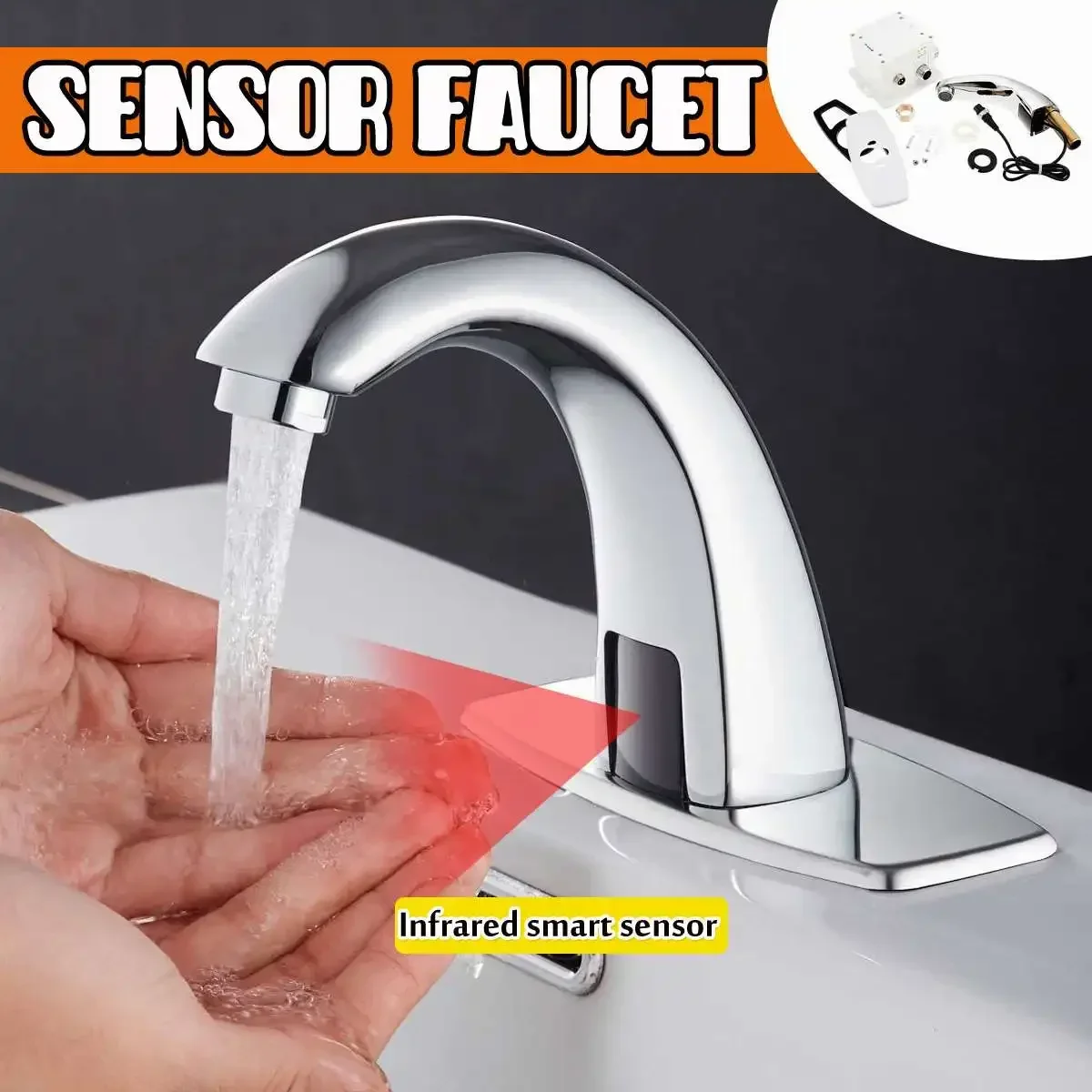 

Cold Bathroom Automatic Touch Free Sensor Faucets water saving Inductive electric Water Tap mixer