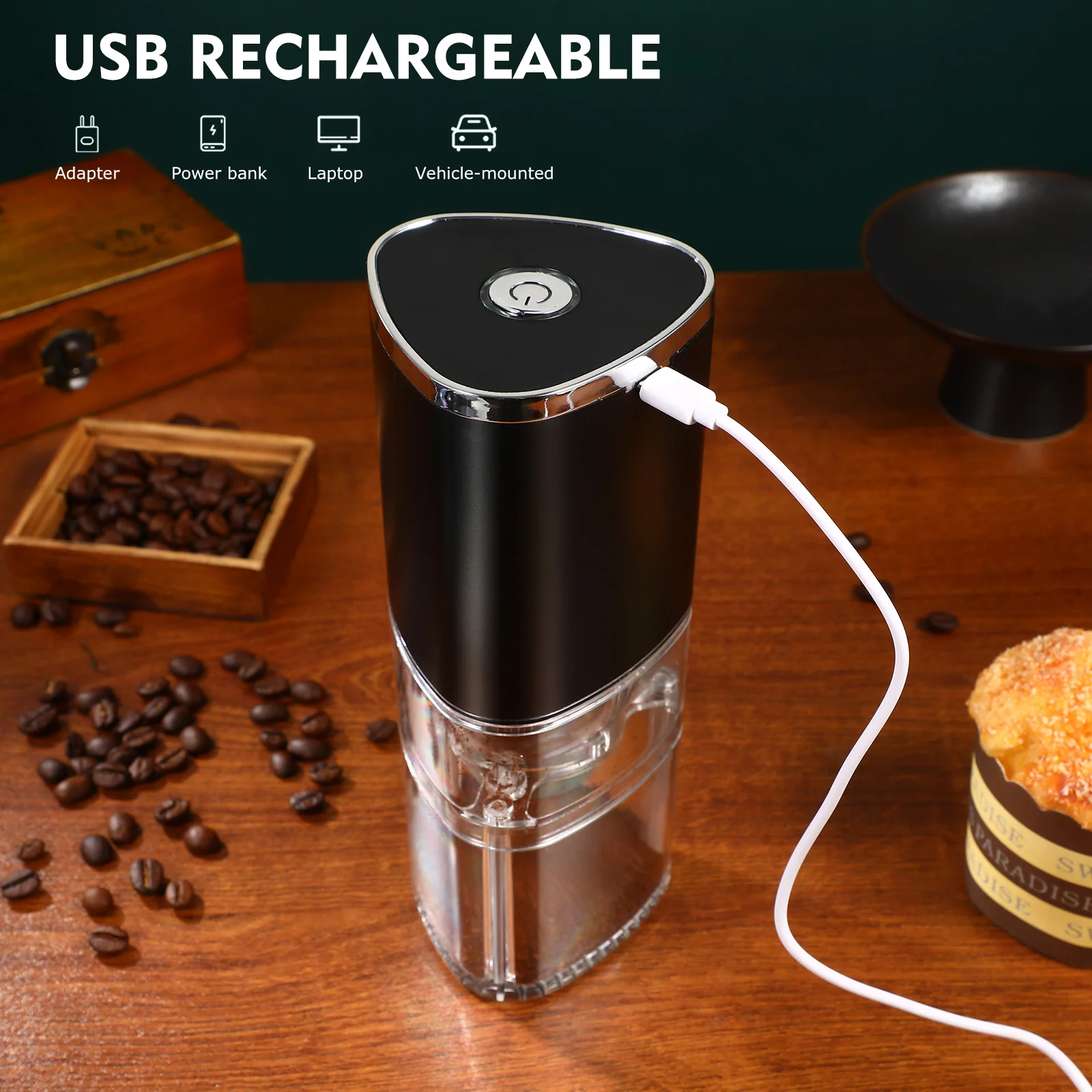 

Coffee Grinder Grinders for Home Use Bean Burr Electric Machine Conical Household Small Mill Happy Mini Manual