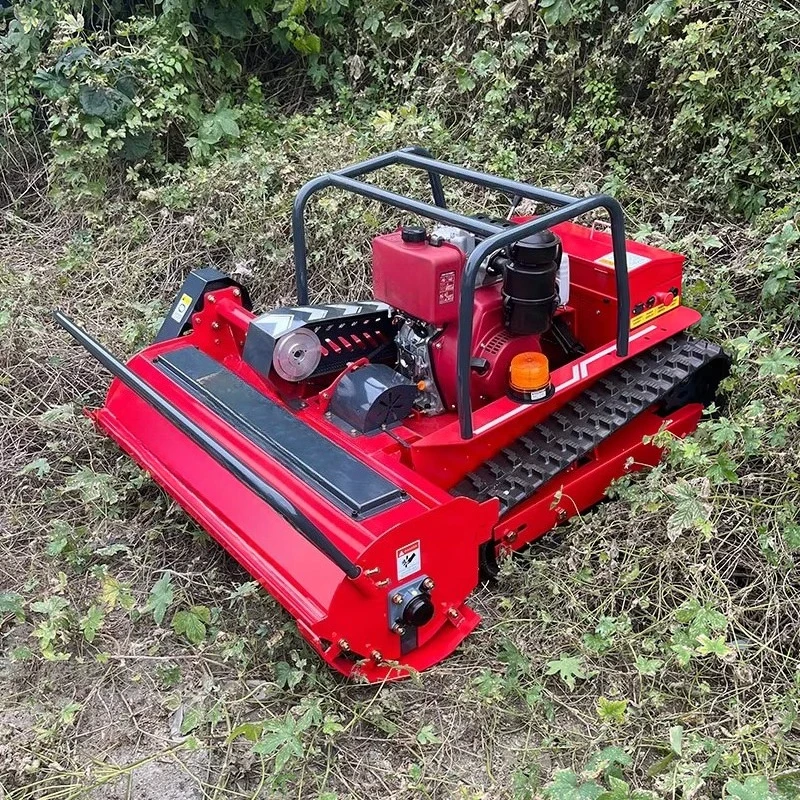Automatic Remote Control Robot Lawn Mower Self Propelled Smart Crawler Grass Cutter Agricultural Orchard Brush Cutter Garden Use