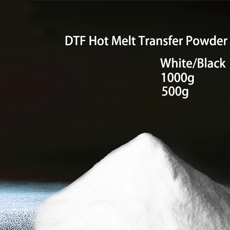 1KG 500G DTF Hot Melt Transfer Powder Black and White Adhesive for Epson Direct To PET Film T-Shirt To Cloth Printing Machine