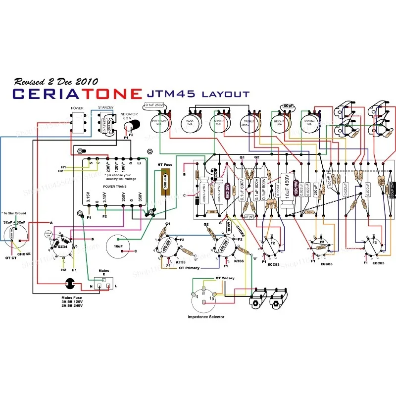1pc JTM45 Style Power Amplifier Kit, Guitar Tube Amp Kit Available In Finished & Unassembled Kit - view 5