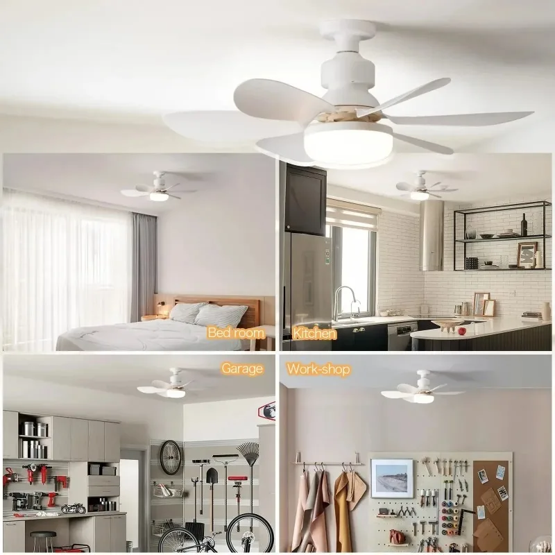 

LED Ceiling Fan Light 3 Speeds Wind with Remote Control Motor 30/40W Ceiling Fan Lamps Tricolor Dimmable for Bedroom Living Room
