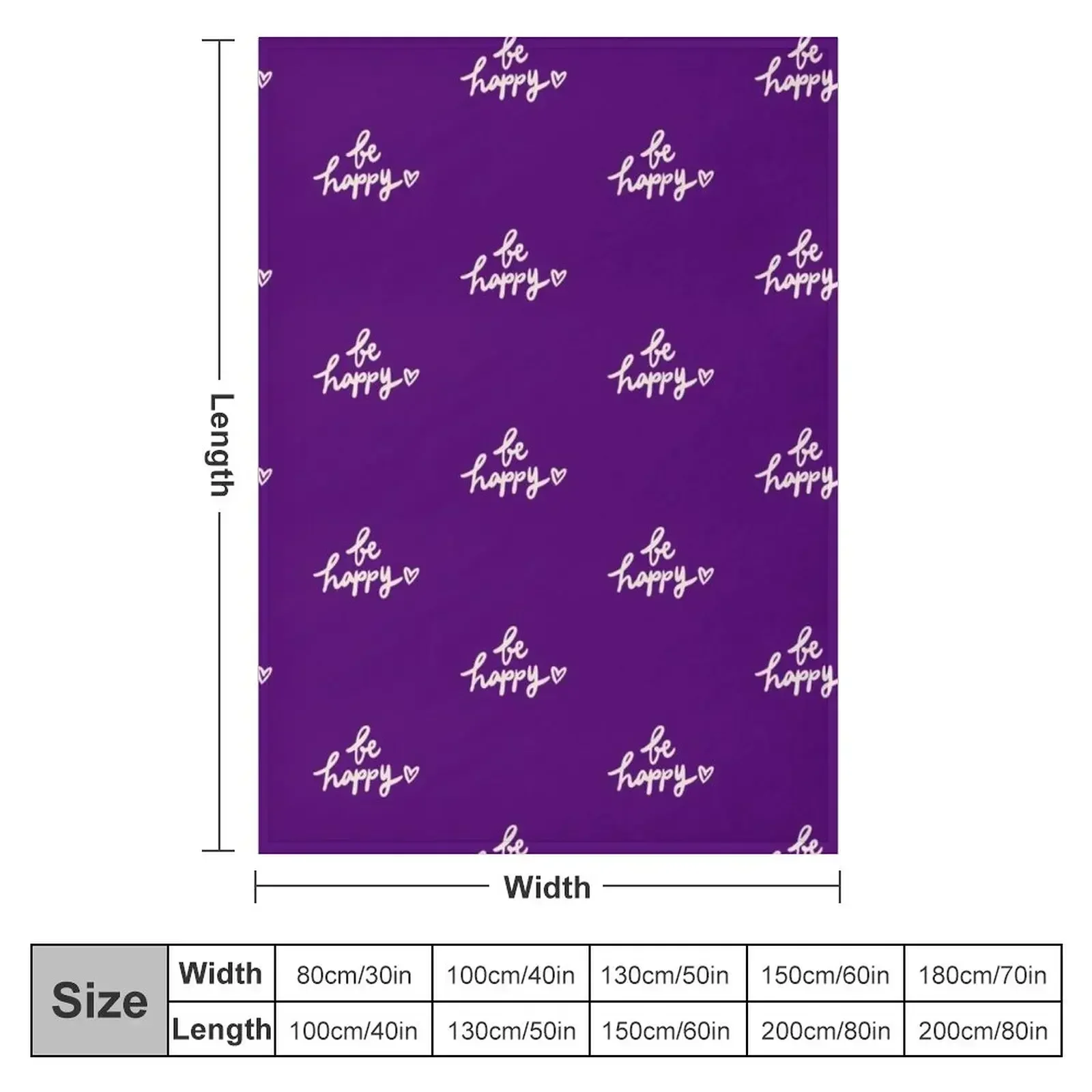 Be Happy Be Positive Throw Blanket Summer Beddings Beautifuls Vintage Furrys Blankets