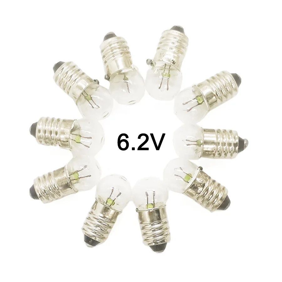 Student Electrical Experiment Lamp 4.8V 0.3A  6V 0.5A 6.2V Light Beads  for Old-fashioned Flashlight Bead Bulb 50pcs/lot