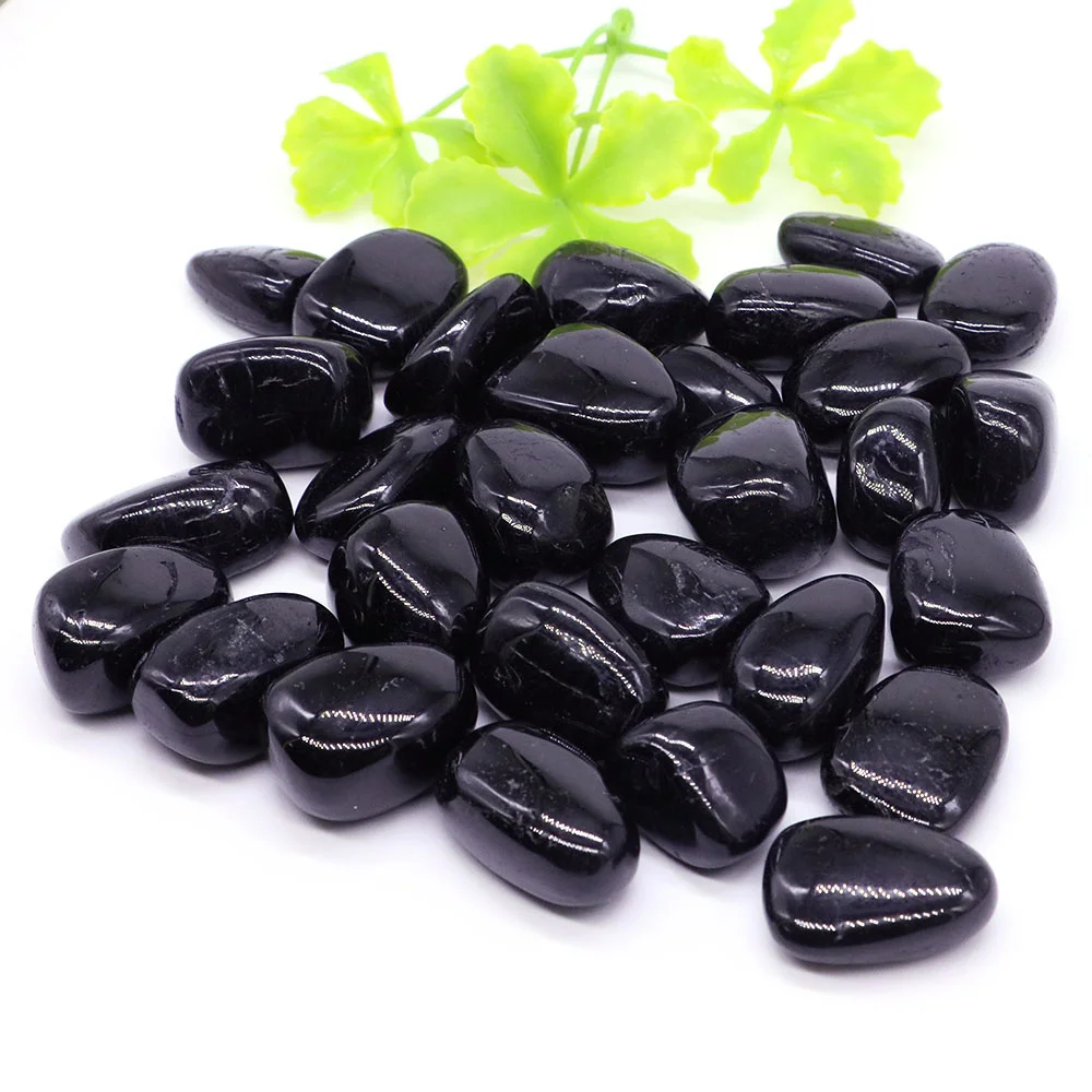 Natural Black Tourmaline Irregular Tumbled Stone Reiki Healing Crystal Energy Quartz Mineral AquariuSpecimen Home Garden Decor