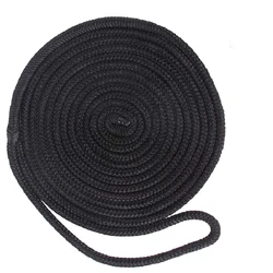 1PCS Double Braided Nylon Dock Line Boat Rope Marine 5/8in 50ft 1/2in 50ft  Boat Ropes and Ties for Docking 12” Loop for Moorin