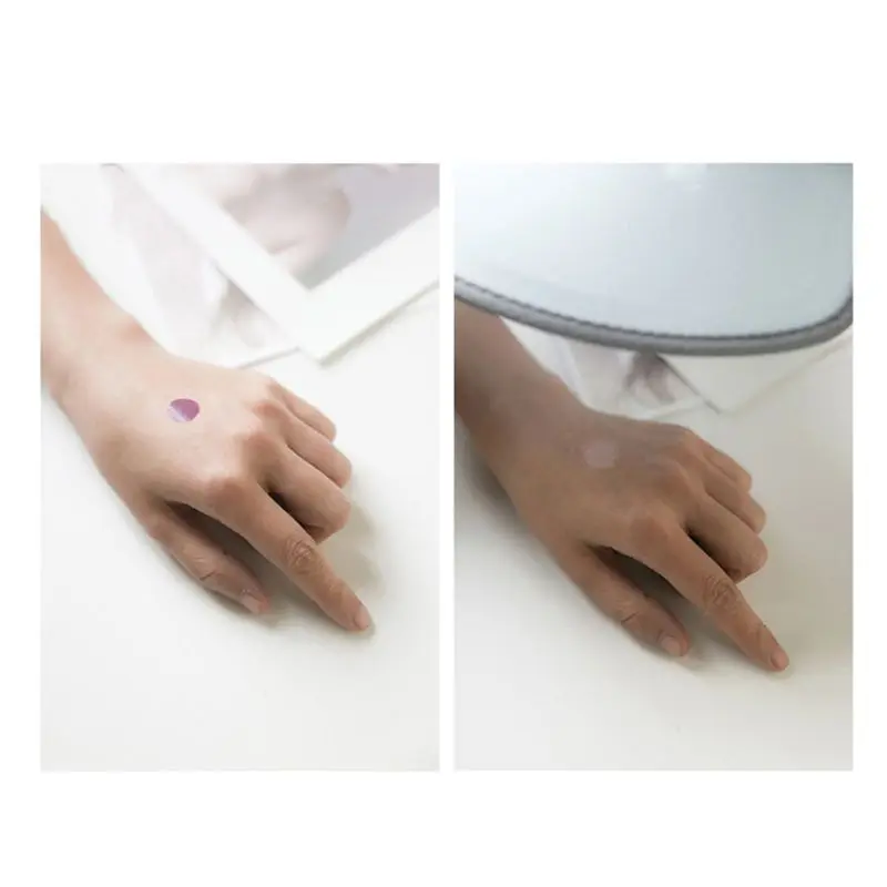 ملصقات A38F للأشعة فوق البنفسجية، رقعة شمسية للوقاية من الشمس، ملصقات دائرية الشكل مقاس 15 مم للحماية من الأشعة فوق البنفسجية باللون الأرجواني (عبوة من 300 قطعة)