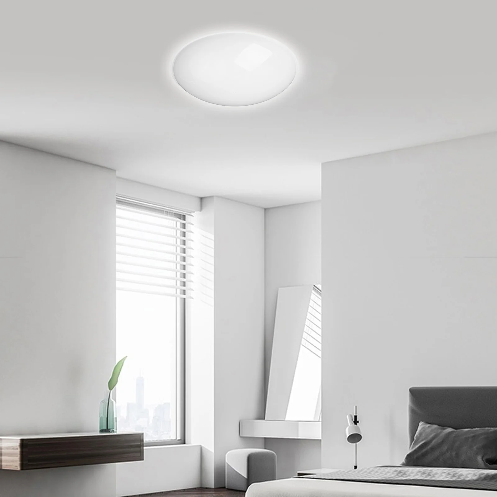 

1pcs Round Ceiling Lamp Cover Plastic Light Shade Durable Sturdy Easy Install Clean Home Bedroom Living Room Office Replacement