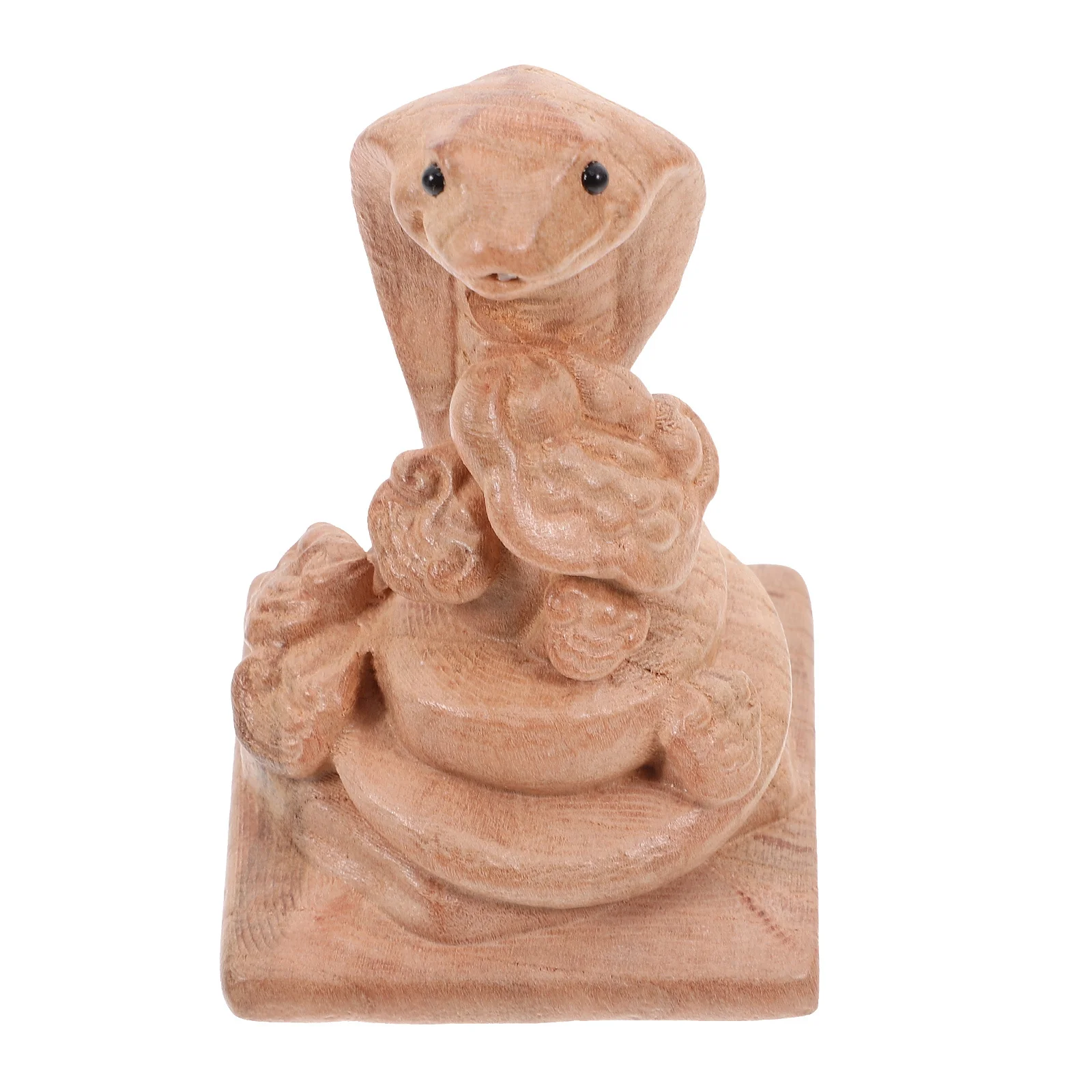 

Mini Hand Carved Wood Snake Statue Small Wooden Decor Creative Snake Ornament for Home Office Decoration Gift Wood Craft
