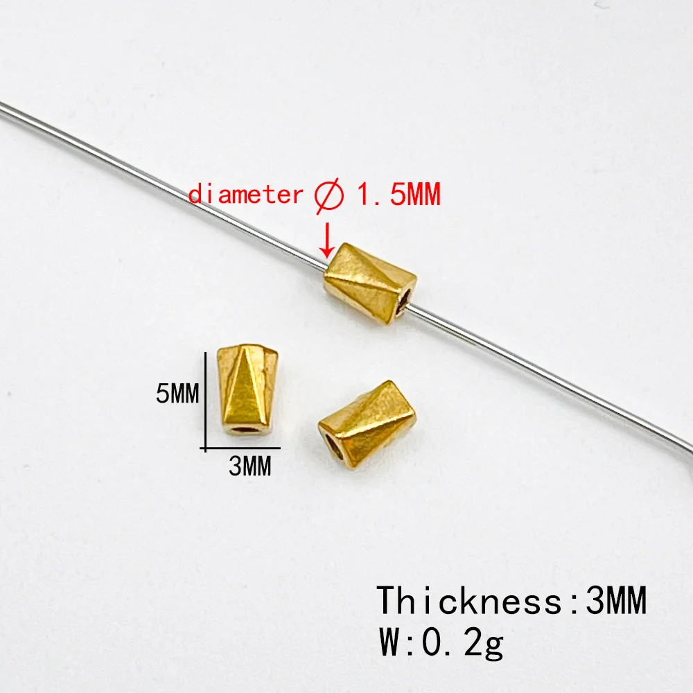 Hartelijk ontwerp 3*5MM 100 stuks sieraden accessoires/spacers/handgemaakt/DIY bevindingen/roestvrij staal/kralen voor armbanden # 195553