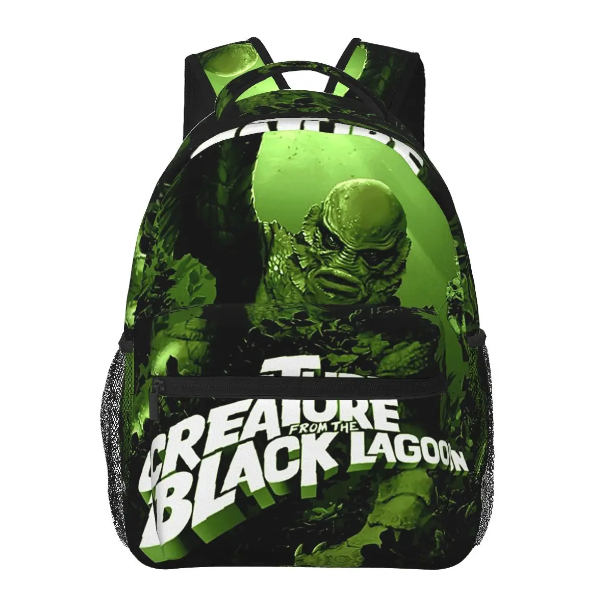 Creature From The Black Lagoon Monster Backpack Diskon Besar Daypack Tas Buku Kapasitas Besar Tas Sekolah Tas Bahu untuk Pria Wanita