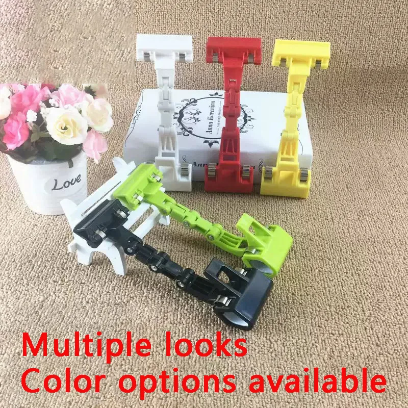 Retail display label clip, double-sided label clip, transparent acrylic price label clip, product sales rotating clip/5 pieces