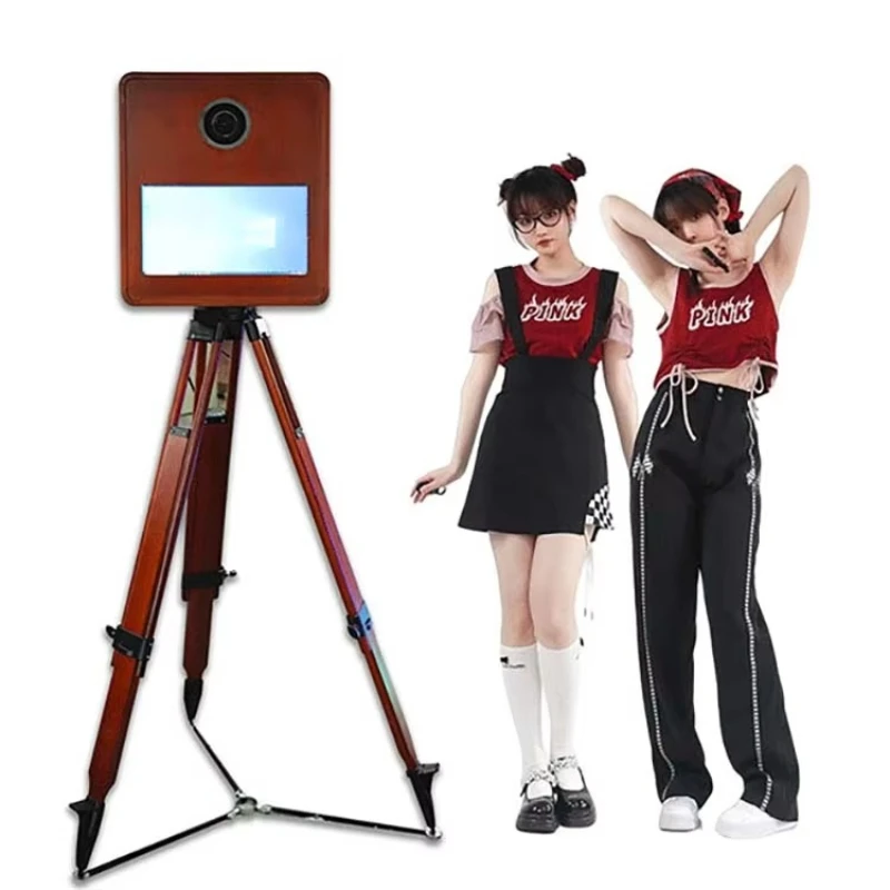 

6-Foot portable Magic Mirror photo booth frame indoor and outdoor vending machines with free prop accessories