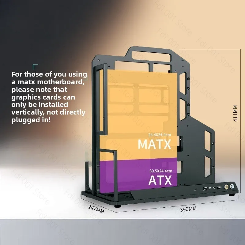 

ATX Open Frame Chassis Full Aluminum Strong Cooling Water Cooling Computer Stand