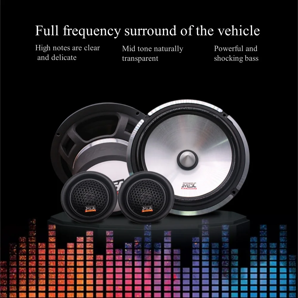 Universal Car Speaker Set MAX 150W High Power High Quality Bidirectional Car Front Door Modification Bass Speaker Kit 6.5Inch