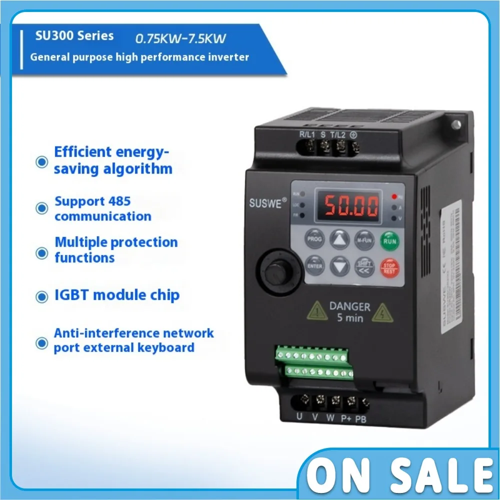 

Однофазный трехфазный универсальный преобразователь частоты 220 В, 380 В, 0,75/1,5/2,2/4/5,5 кВт, регулятор скорости двигателя, векторный контроллер