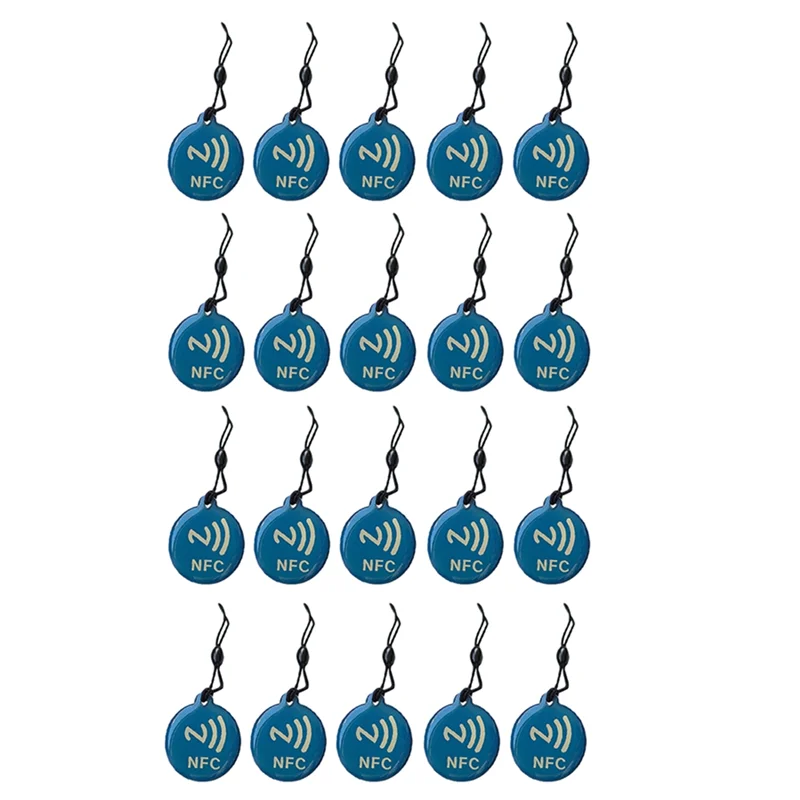 20Pcs NFC Tags Lable Ntag213 13.56Mhz Smart Card For All NFC Enabled Phone Smart Business Card NFC 31.5X28mm B-Hot