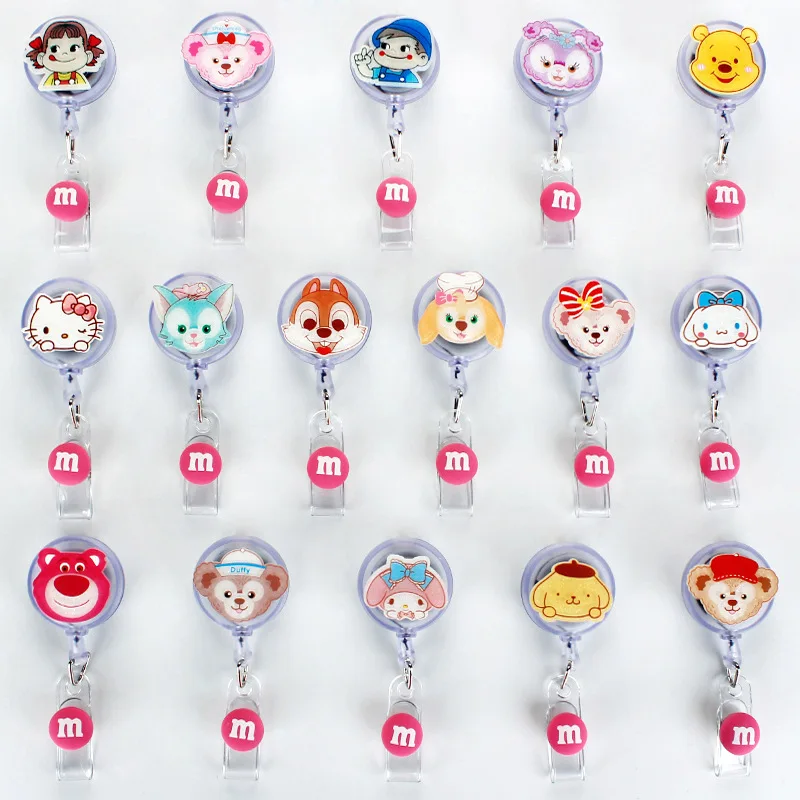StellaLou LinaBell Duffy For ID Card Holder Scalable Toggle Clip Employee Card Doctor Nurse Chest Card Student Bus Card Holder