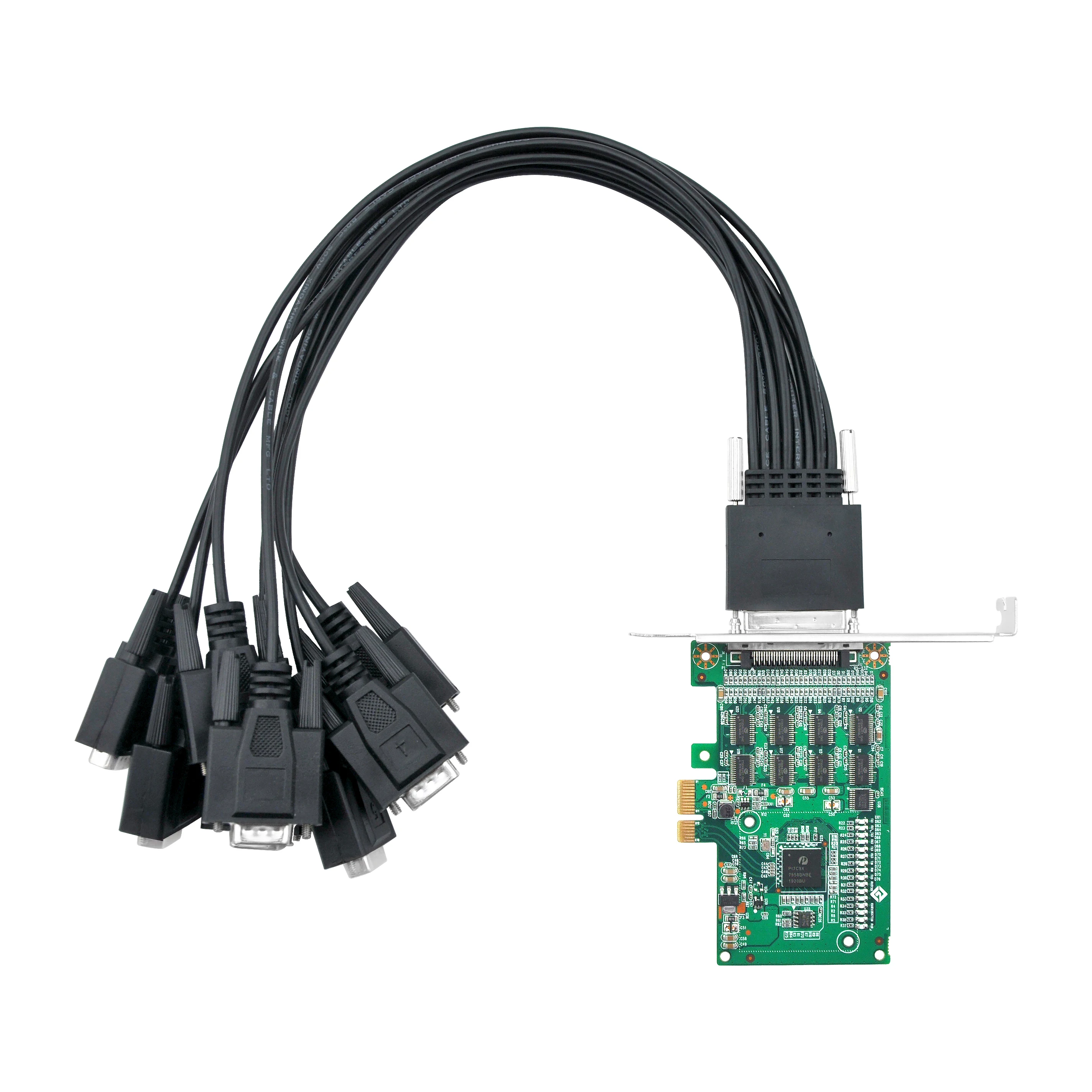 Linkreal 8 porta pcie x1 para RS-232 DB-9 cartão de controlador serial com cabo db9-LRUA9258-232