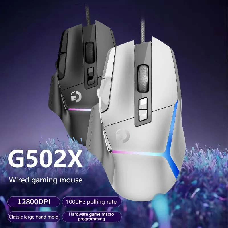 Wireless G502X Gaming Mouse, Ergonomic USB Rechargeable Bluetooth Mouse, Optical Sensor Programmable Mice with Wired Mode O