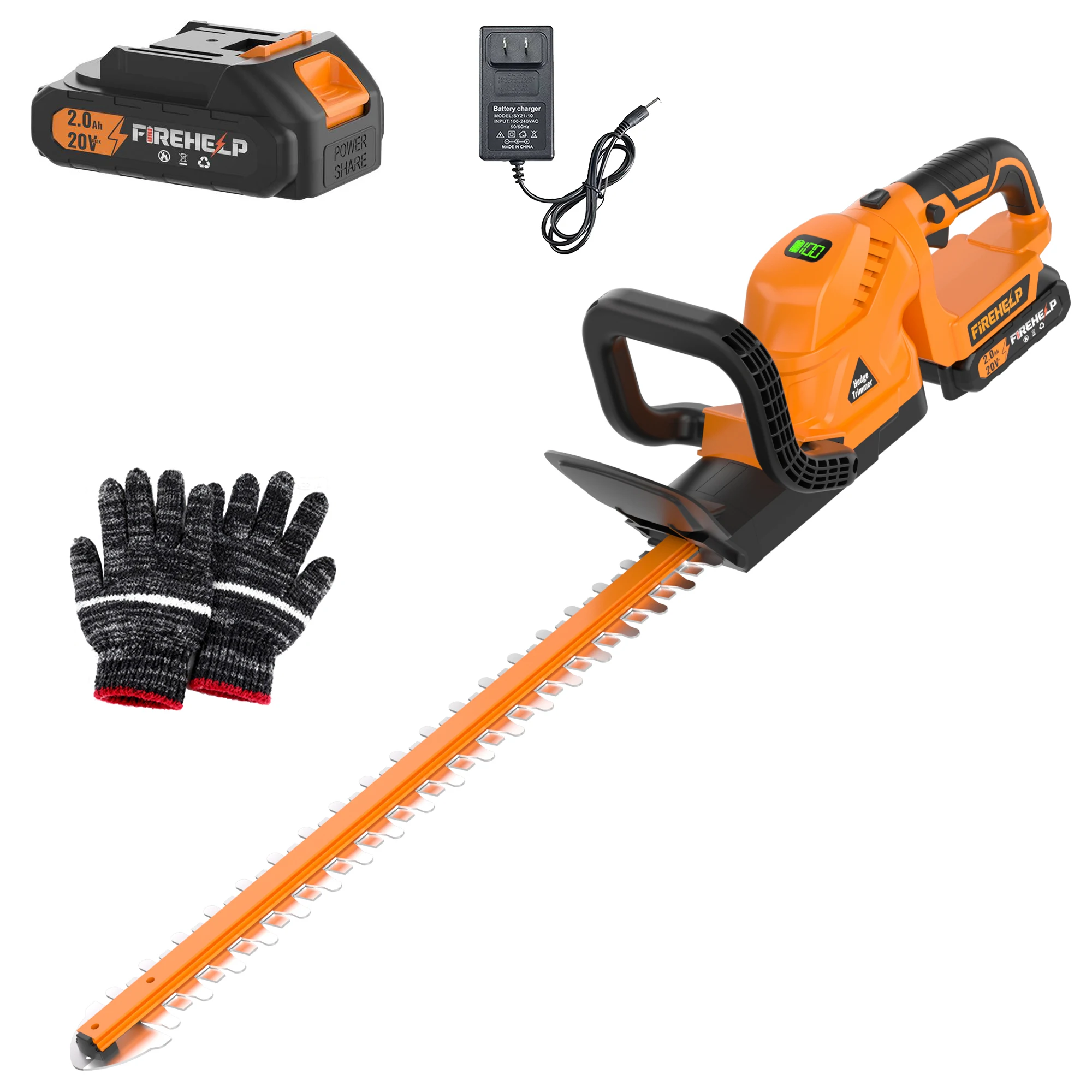 20V Cordless Hedge Trimmer & Pruner – 22-Inch Blade Electric Shrub Trimmer with Optional Mini Hedge Trimmer for Yard & Garden 5