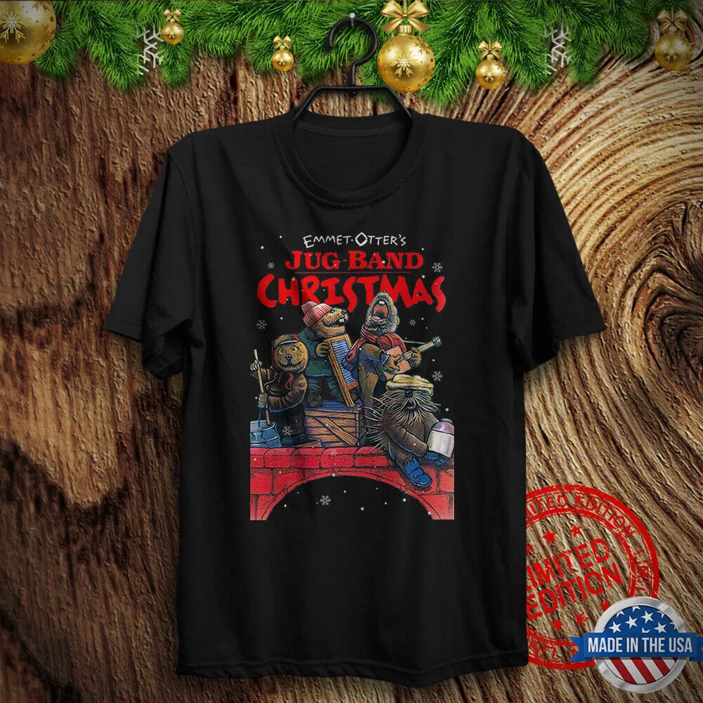 Black shirt Emmet Otter's Jug-Band Christmas Xmas The Nightmare Holiday New Year