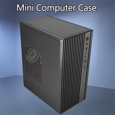 Mini caja de ordenador, fuente de alimentación ATX adecuada para placa base M-ATX/ITX para una fácil portabilidad y una rápida disipación de calor