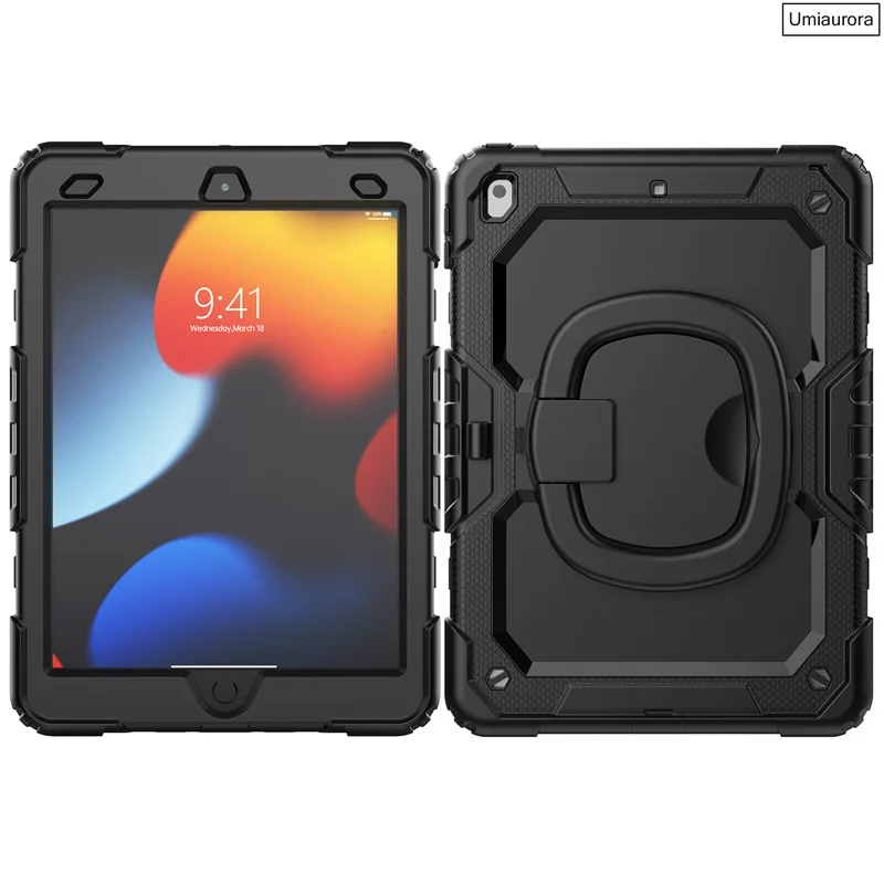 For IPad Mini 4 5 9.7 7th 8th 9th 10.2 10th 10.9 11th Gen 11 inch A16 Tablet Case Pull Ring Stand Strap Shockproof Rugged Funda