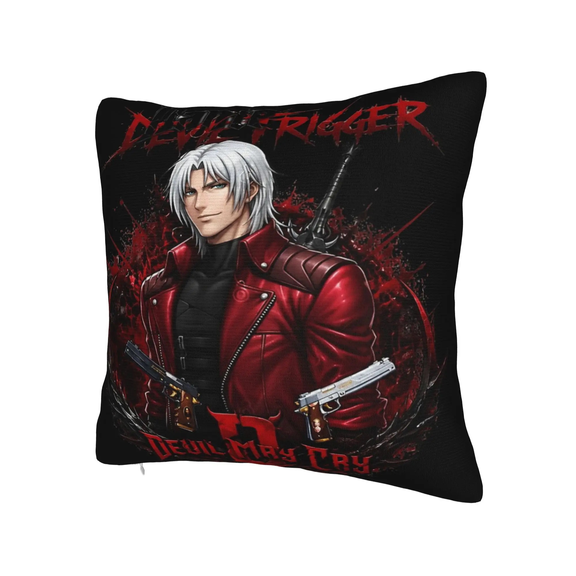 Decorative Pillow Cover Devils May-Cry 3 Merchandise Chair  Throw Pillow Case Cover Zipper Multiple Sizes