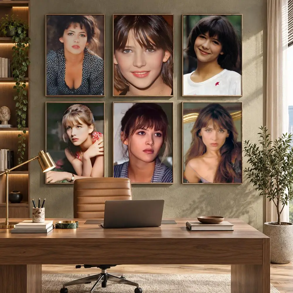 S-Sophie M-Marceau Poster HD Waterproof Wall Decal for Study, Living Room & Garage, Great Gift for Fans