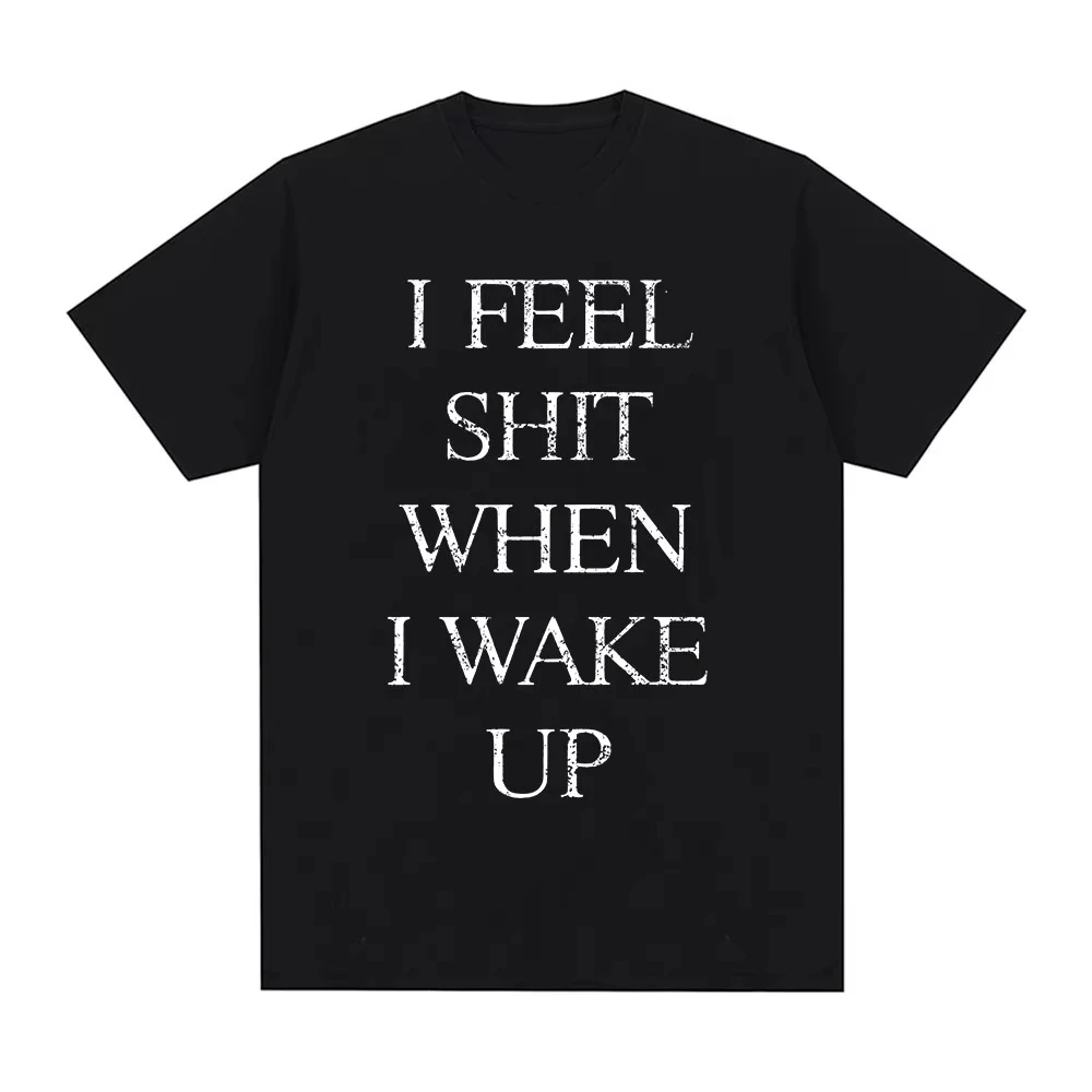 Camiseta Yungblud I Feel Shit When I Wake Up, ropa para hombre, camisetas de manga corta de Hip Hop a la moda, camiseta informal de algodón, ropa de calle