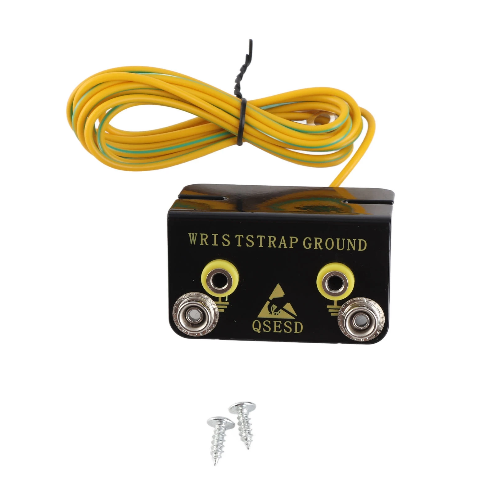 ESD Wrist Strap Grounding Socket Terminal Wrist Strap Grounding Adapter 2 Hole Multifunctional Anti Static for Workstation