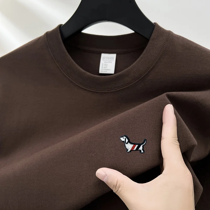 100 القطن الفاخرة جودة الرجال س الرقبة تي شيرت الصيف رائعة الكلب طباعة ملابس بأكمام قصيرة تنوعا الاتجاه غير رسمي الملابس الرجالية #4