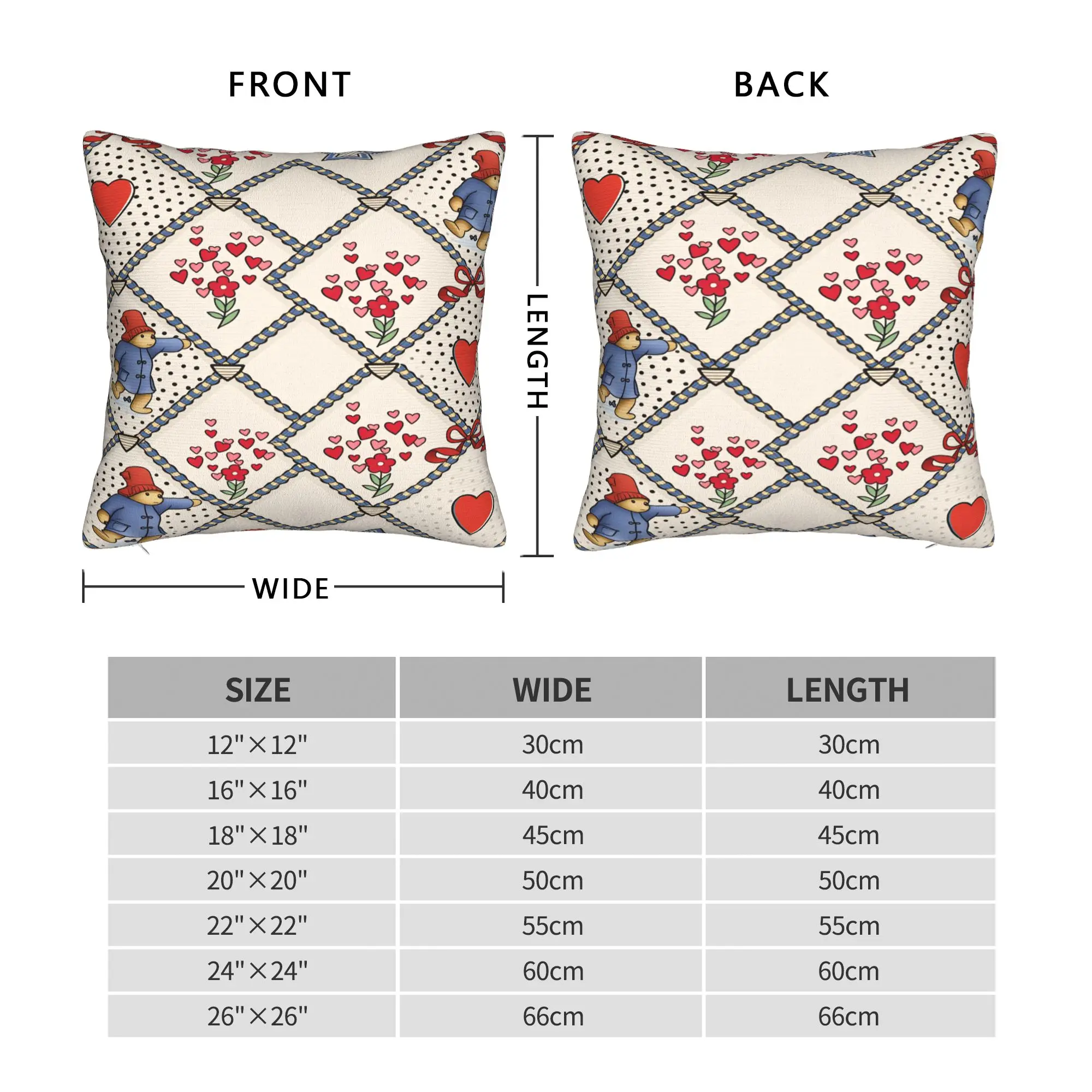 パディントンズ ブラウンズ ベア枕カバー ソフト枕カバー ソファ 車 ホームデコレーション レトロ トレンディ枕カバー