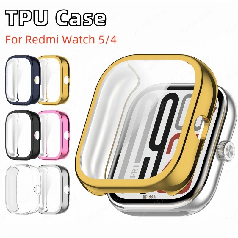 TPU Case For Redmi Watch 5 4 Anti scratch Electroplated Case For Redmi Watch 5/4 Anti Fall Protective Cover For Redmi Watch 5