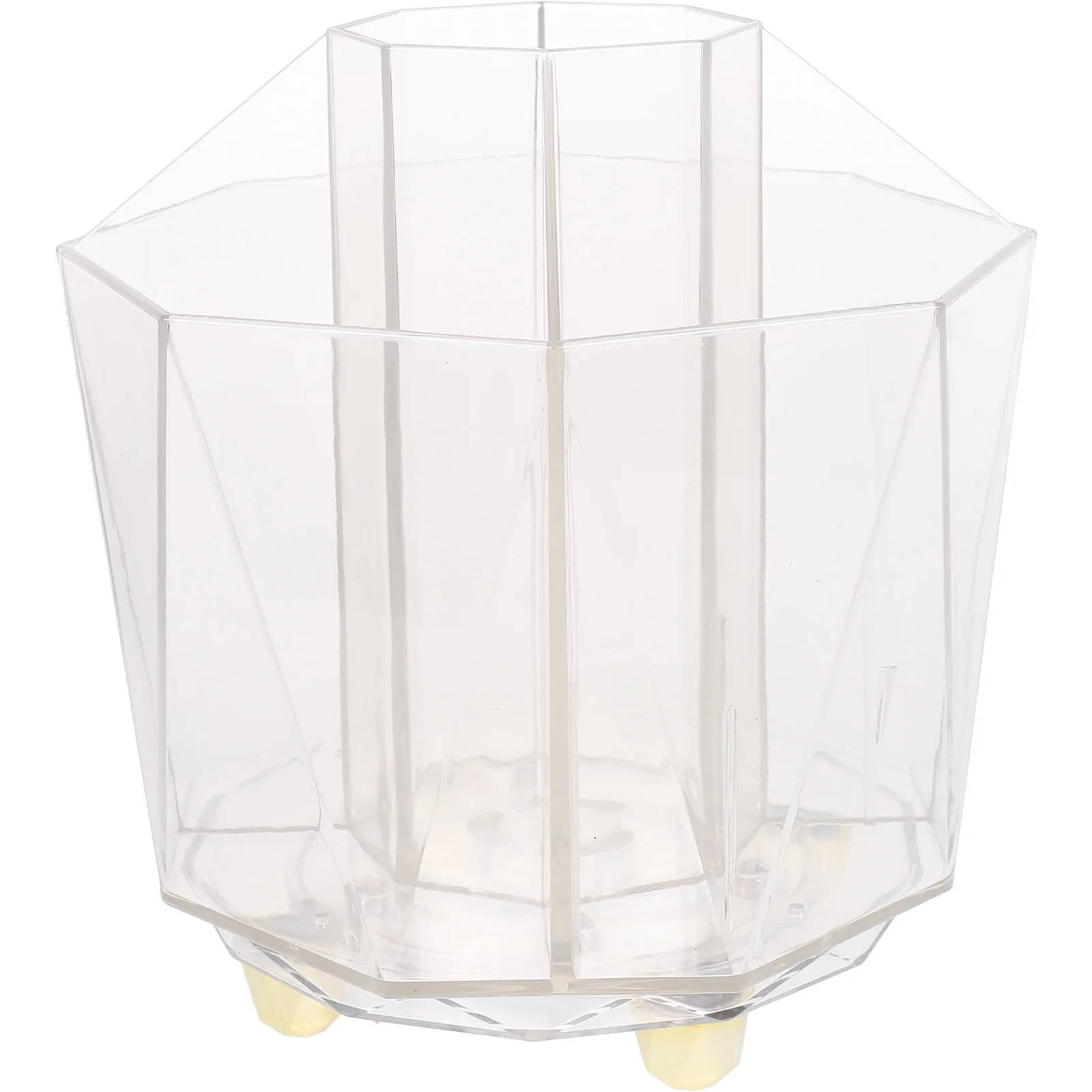 

Makeup Brush Storage Box Organizer Holder for Vanity Desk ABS PP Material 360 Degree Rotary Pen Container Smooth Design