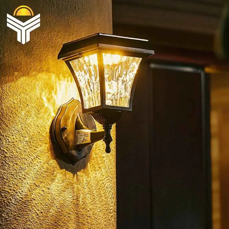 

Solar LED Light Outdoor Simple Wall Lamp Wall Sconce Lamp Outdoor Solar Lights Outdoor Lighting Balcony Garden Decoration IP55