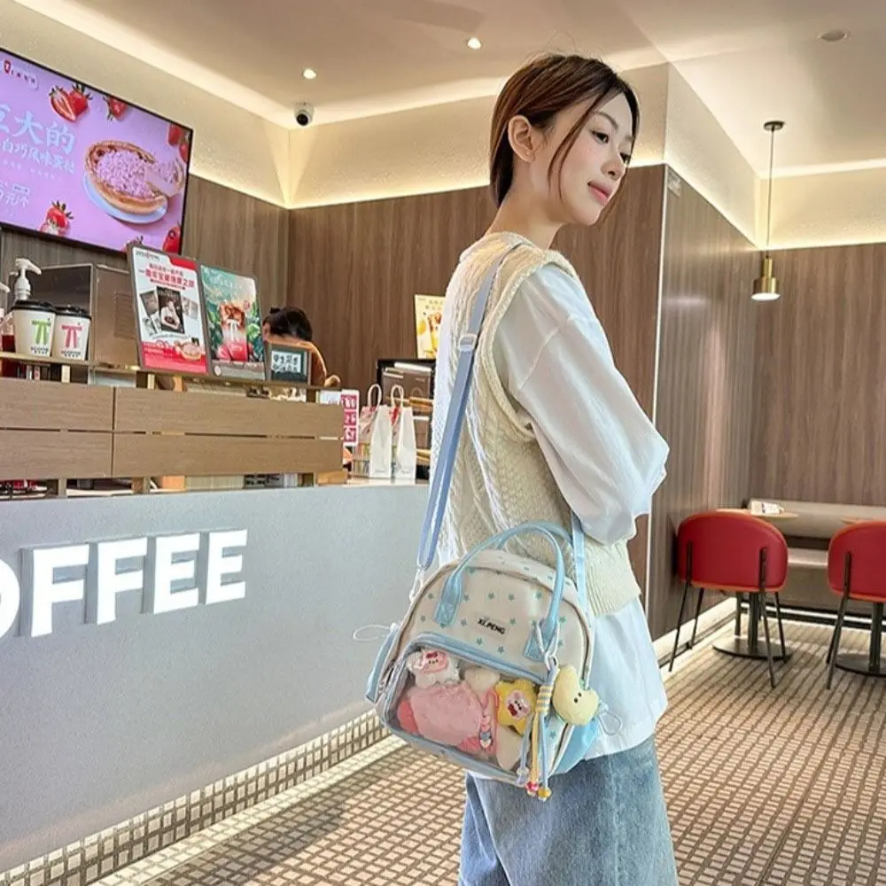 Mode Nylon Transparent Itabag Stern Druck Einfarbig Transparente Tasche Rucksäcke Dual Zweck Japanische Y2k Rucksäcke Geschenk