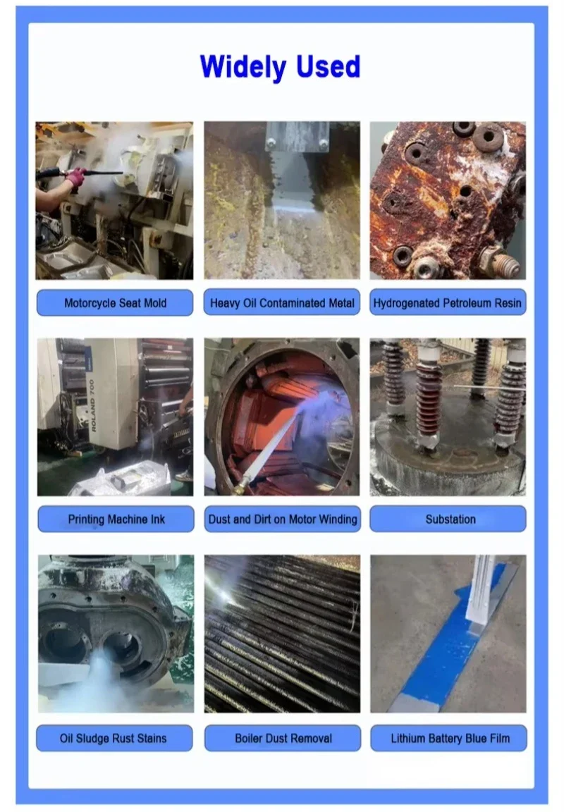 Dry Ice Blasting Machine Portable Cleaning Equipment Engine Rust Paint Oil Carbon Removal Factory Maintenance Hot Sale