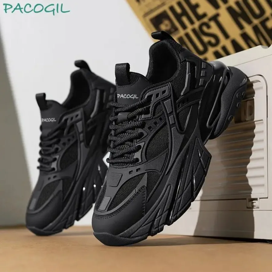 

Men's Height Increasing Shoes with Thick Platform Sole for Height - EVA Cushioning and Arch Support Low-Top Lace-Up Sneakers Su