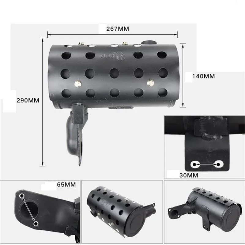Diesel Exhaust Muffler Replacement Part For 192F 195F 12HP 4‑Cycle Engine Water Pump Rotary Cultivator