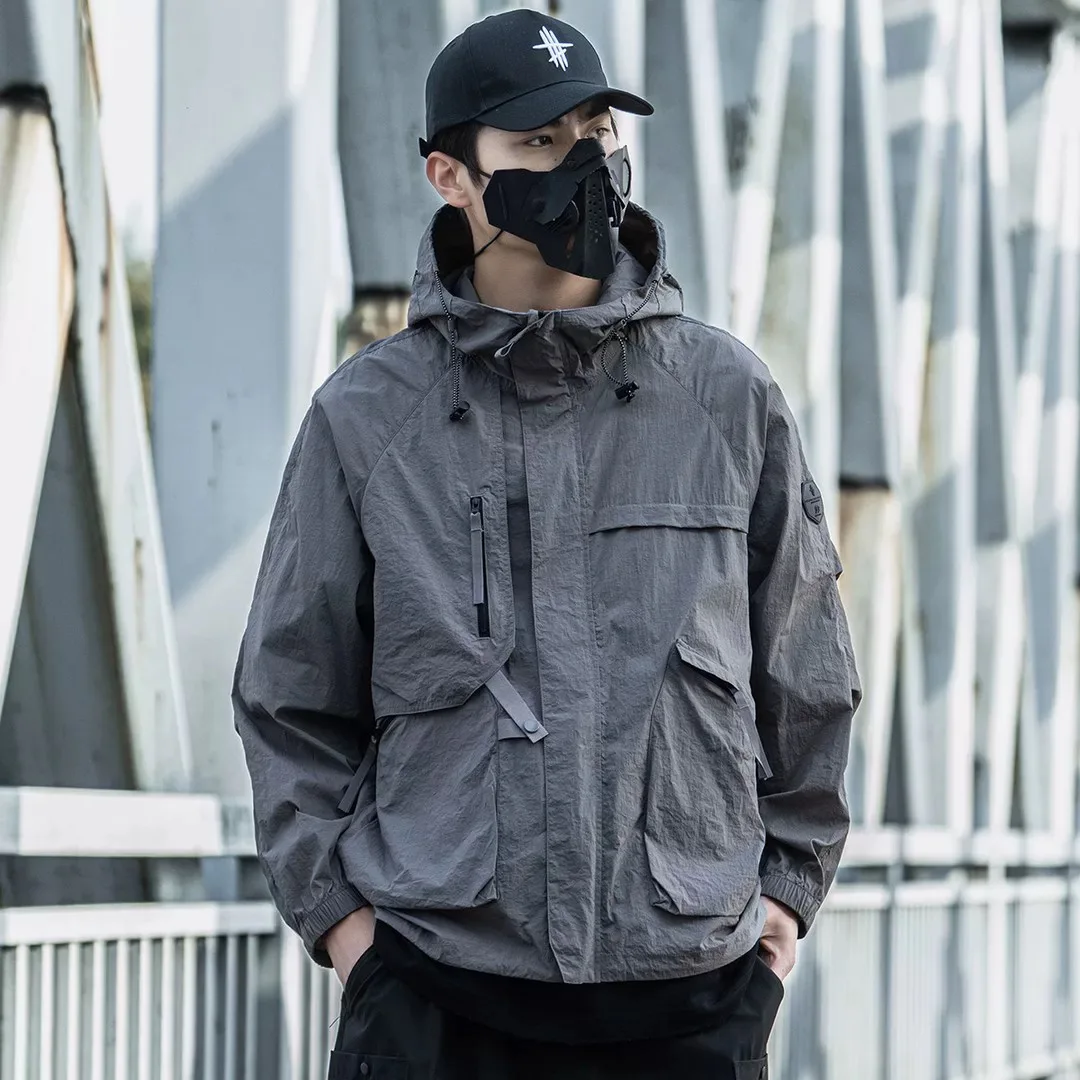 Summer Multi-pocket Techwear Jacket UV Blocking Sun Protection