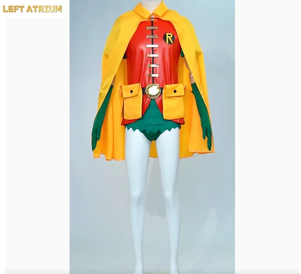 

Fancy Movie Robin Wonder Cosplay Costume Cloak Underwear Disguise Performance Stage Wear Halloween Party Cosplay Robin Clothing