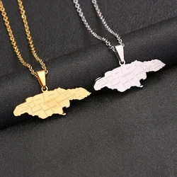 Jamaica Map With City Pendant Necklace Stainless Steel For Women Men Gold Silver Color Charm Fashion Jamaicano Jewelry Gifts