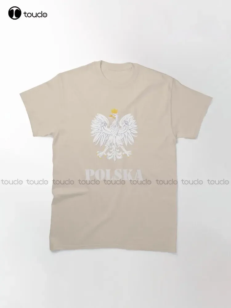 Poland Polish Flag - Polish Eagle Classic T-Shirt Custom Aldult Teen Unisex Digital Printing Tee Shirts Custom Gift Xs-5Xl